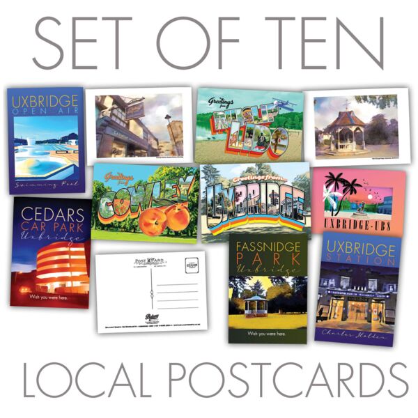 Set of 10 local postcards Thumbnail